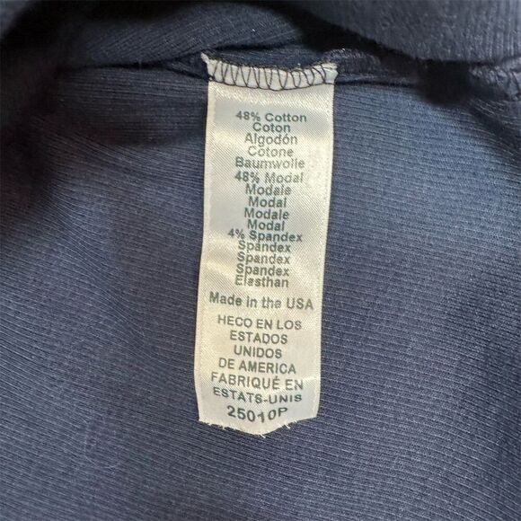 NWOT Michael Stars Women's Petite Navy Faux Wrap Knee Length Dress - Picture 5 of 5